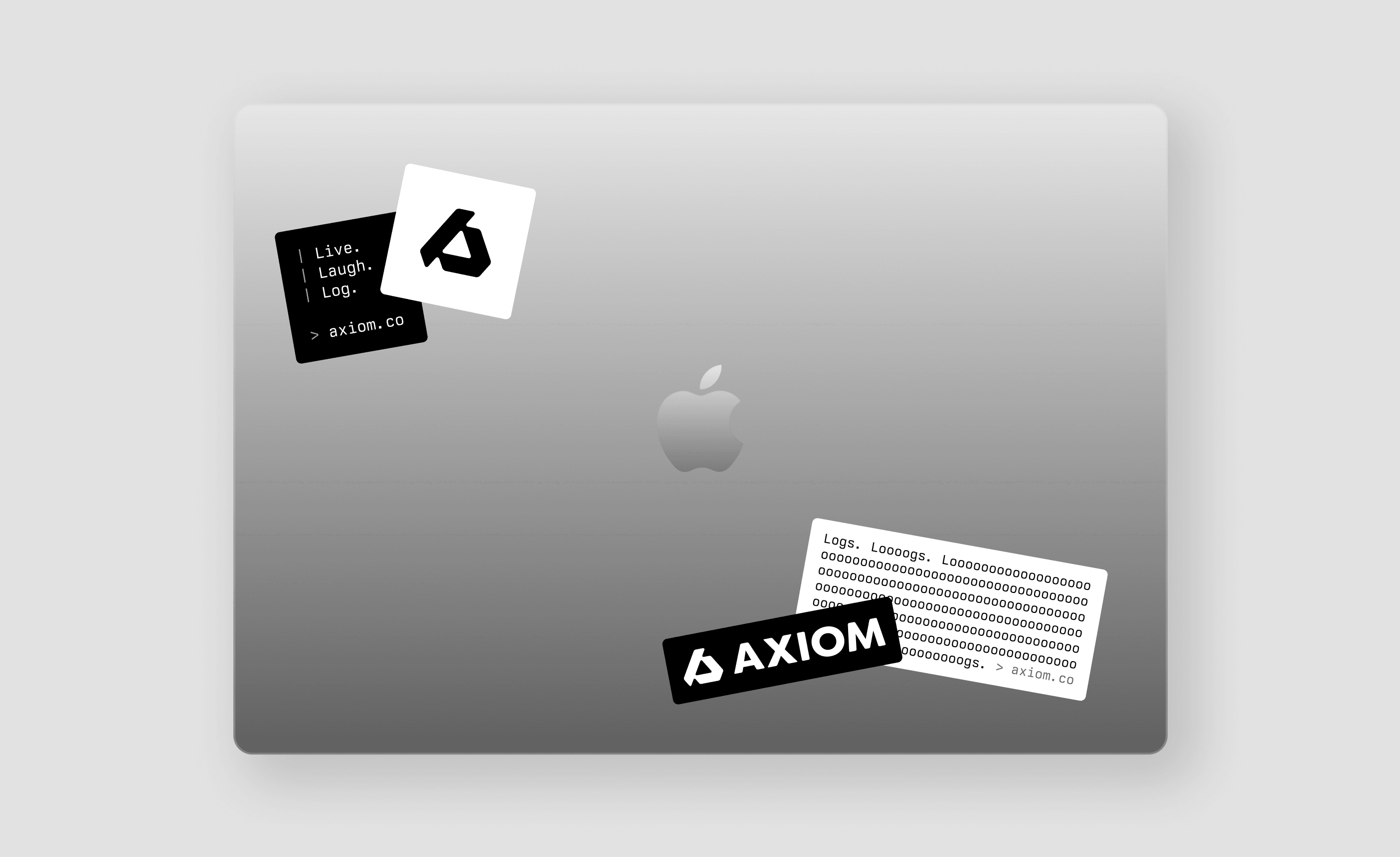 Axiom stickers. Laptop not included.