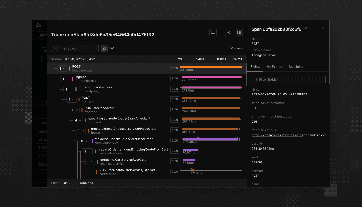 Resizeable span details pane