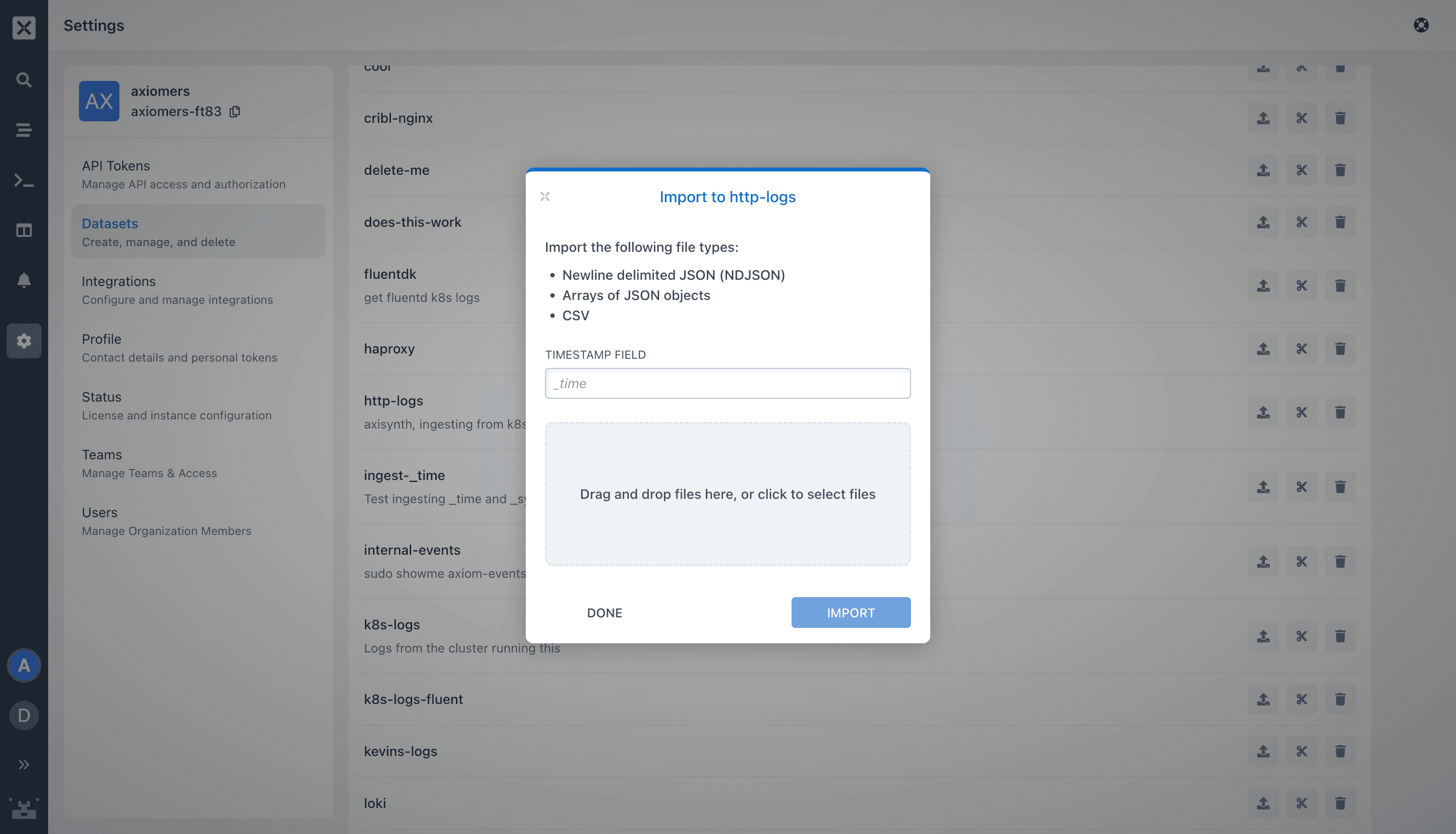Upload Gzipped Files
