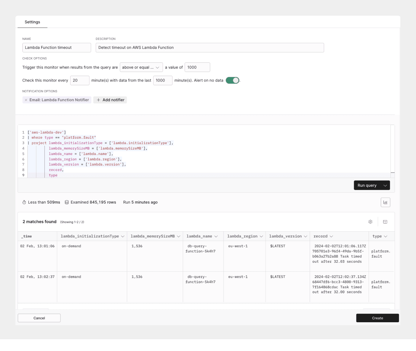 Monitoring Lambda