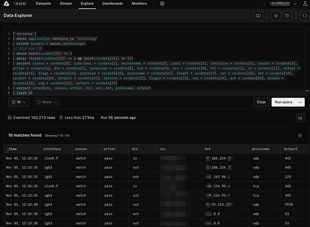 How to Use Axiom with OPNsense logs