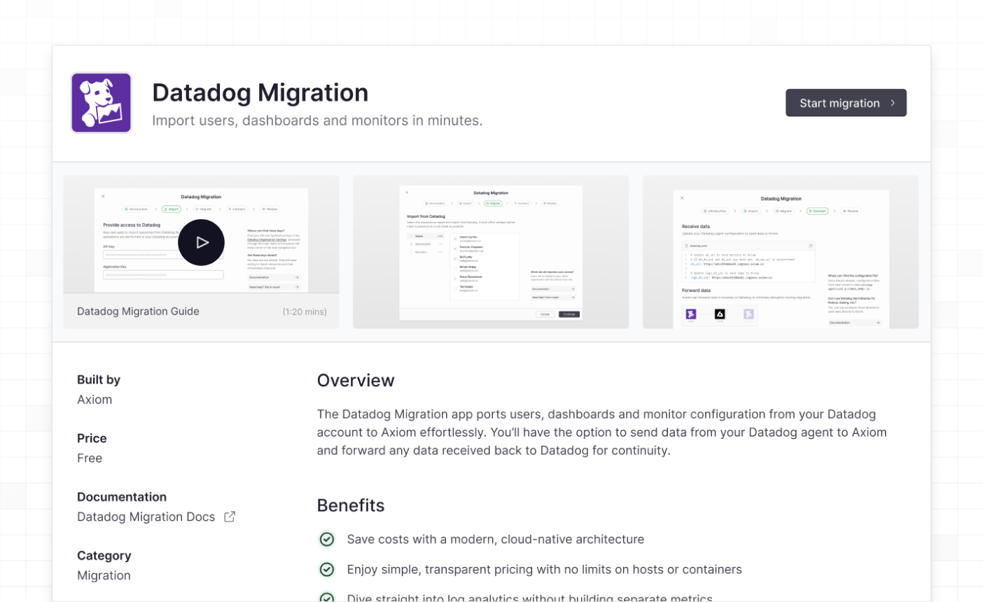 Datadog Migration app